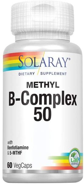 

Комплекс витаминов В B-Complex 50 Solaray 60 капсул (SR087)