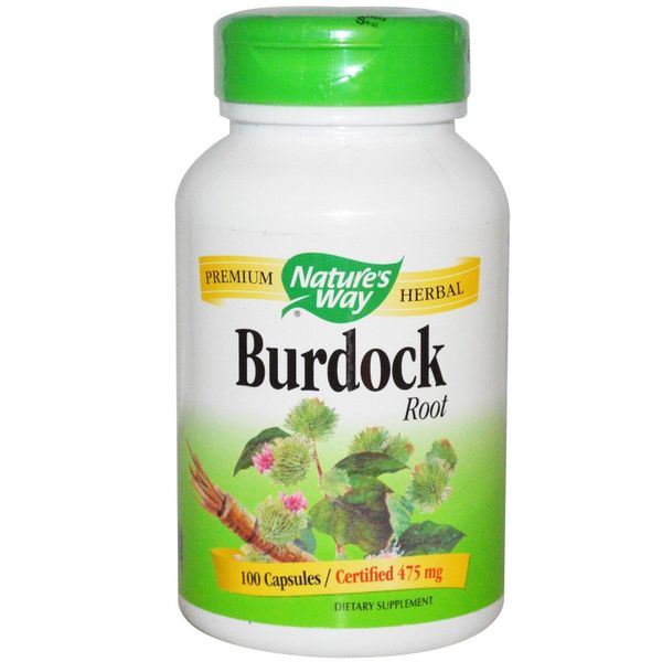 

Корень лопуха Burdock Nature's Way 475 мг 100 капсул (NW072)