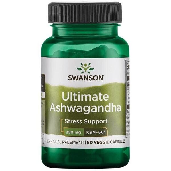 

Ашвагандха Ultimate Ashwagandha Swanson 250 мг 60 капсул (SW121)