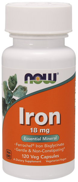 

Железо Iron Now Foods 18 мг 120 капсул (NF293)