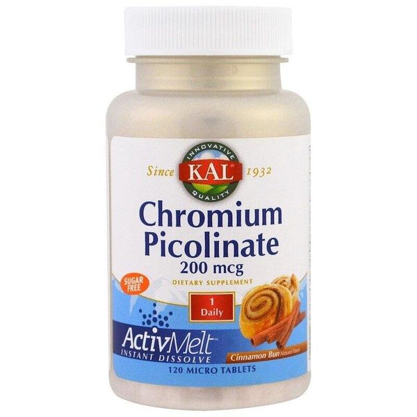 

Хром пиколинат Chromium Picolinate KAL булочка с корицей 120 таблеток (KAL025)