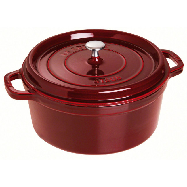 

Кастрюля чугунная Staub 28 cм 5.85 л бордовая 1102808