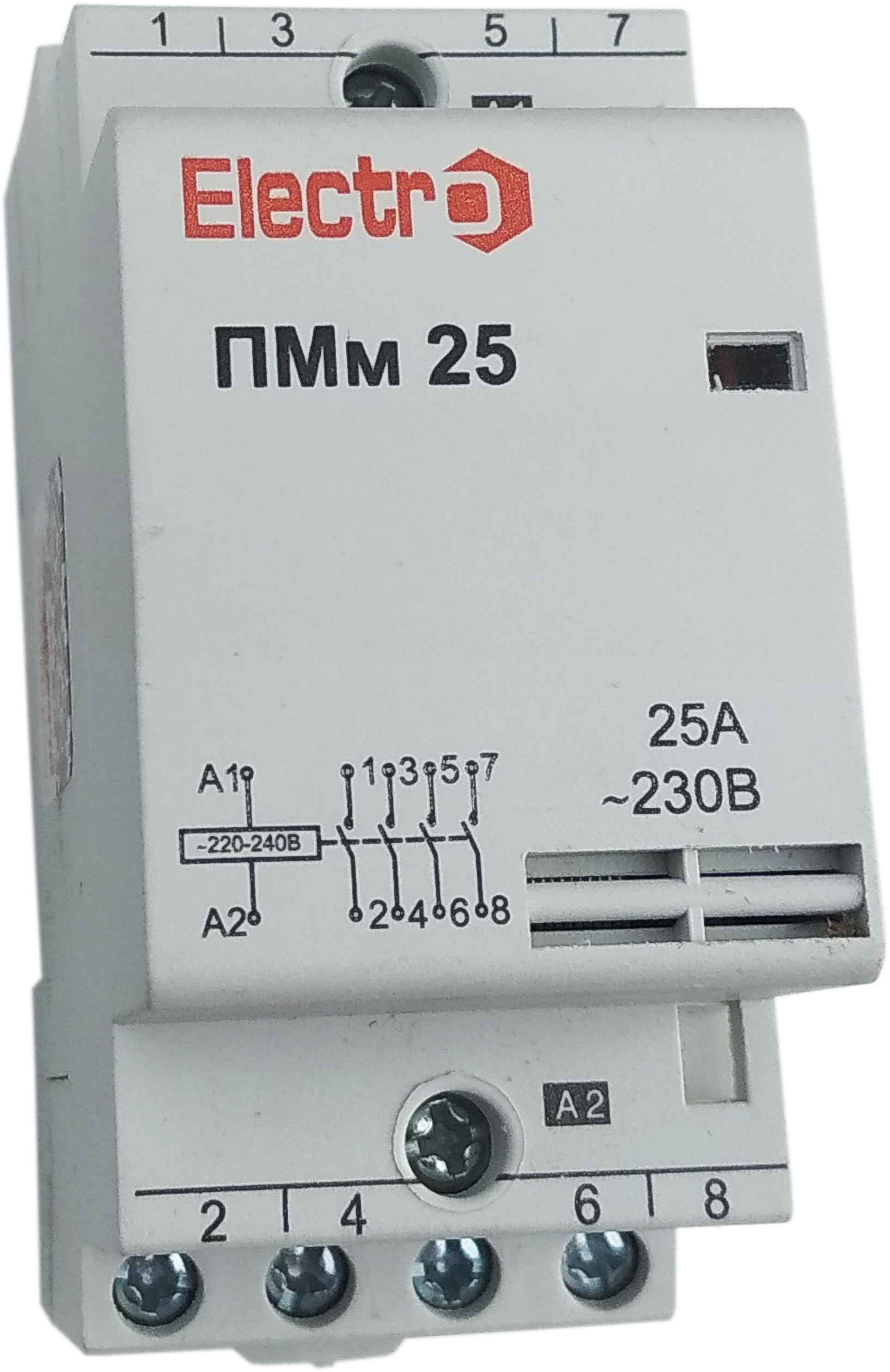 

Модульний контактор ElectrO ПМм 4 полюси 25A 4NO 400В