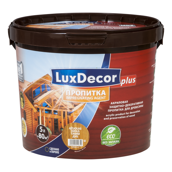 

Акриловая пропитка для дерева LuxDecor 5 л белый