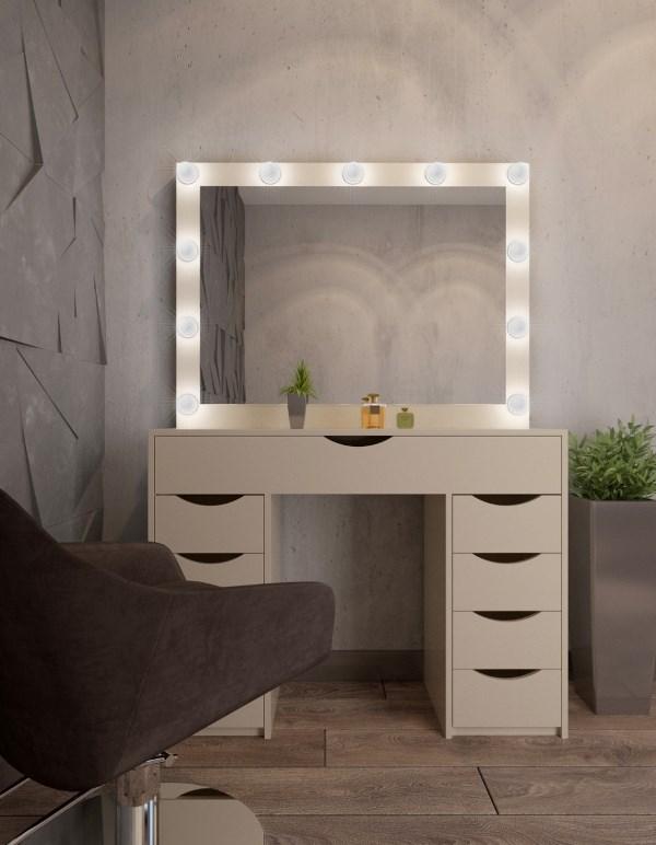 

Макияжный столик М614 LILY, трюмо с зеркалом и подсветкой, белое