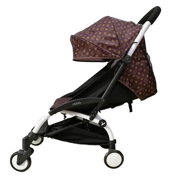 

Прогулочная коляска YOYA 175 А+, рама белая, Расцветка LV BROWN