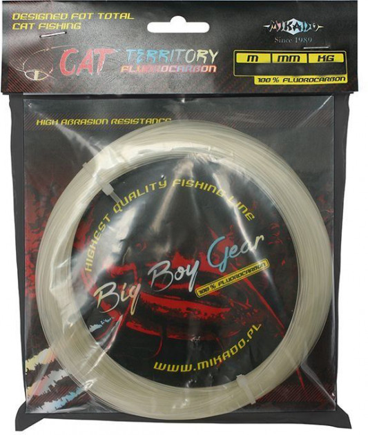

Леска прозрачная Mikado Fluorocarbon Cat Territory 30 м 0,5 мм 16.3 кг