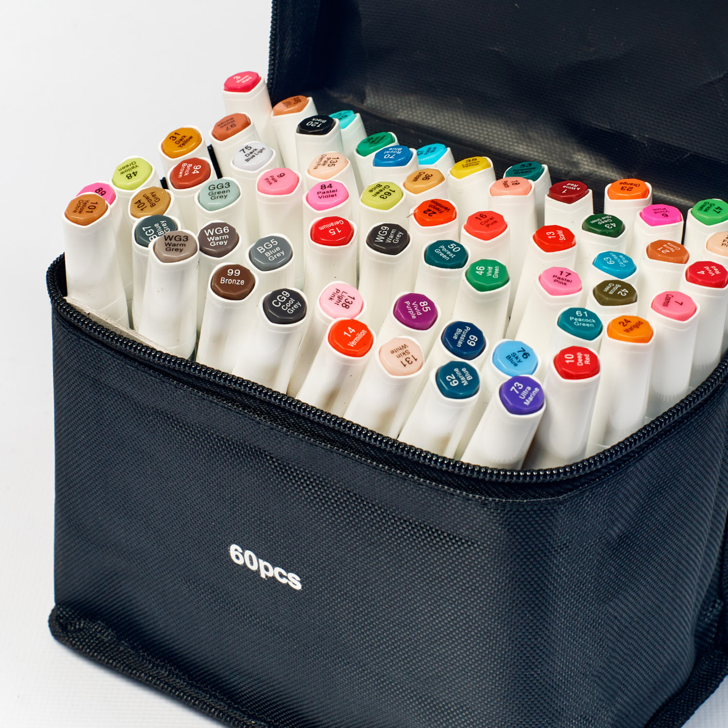 

Набор качественных двусторонних маркеров Rich New для скетчинга на спиртовой основе 60 штук