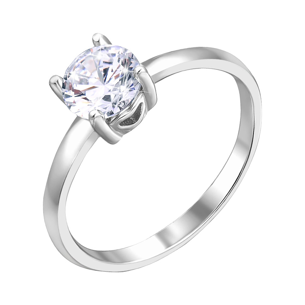 

Серебряное кольцо с цирконием 000116359 17.5 размера