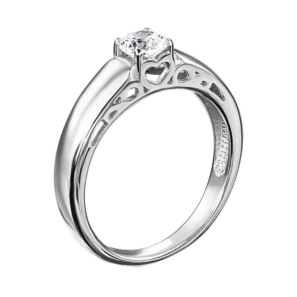 

Серебряное кольцо с цирконием Swarovski 000127968 15 размера