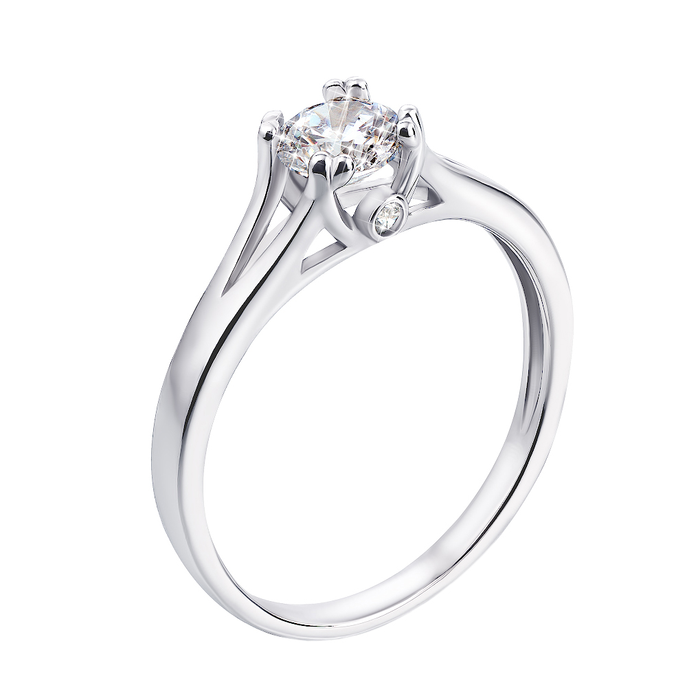 

Серебряное кольцо с фианитами 000118385 17.5 размера