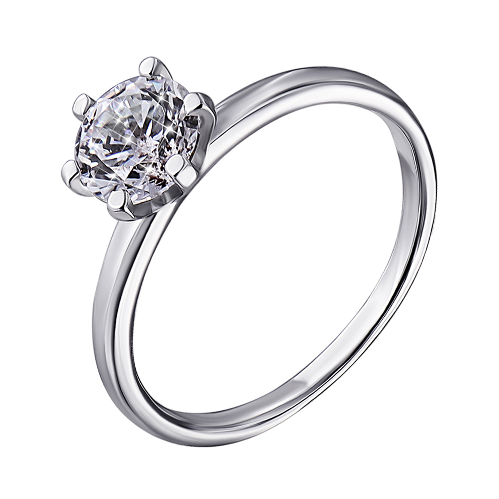 

Серебряное кольцо с фианитом 000139904 18.5 размера