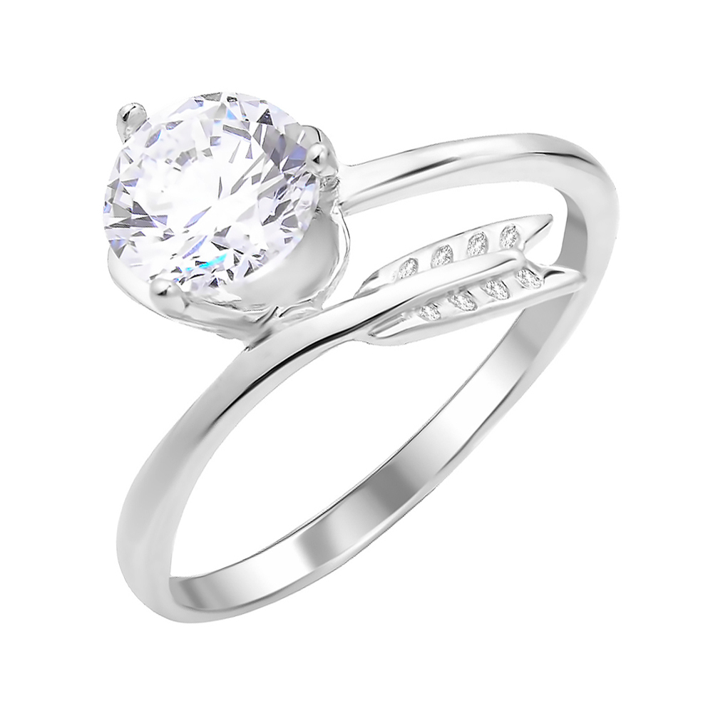 

Серебряное кольцо с цирконием 000112721 17 размера