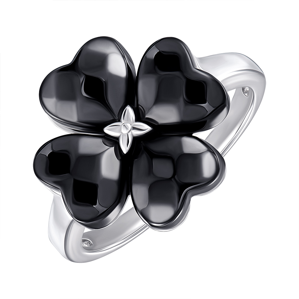 

Серебряное кольцо с керамикой 000147848 16.5 размера
