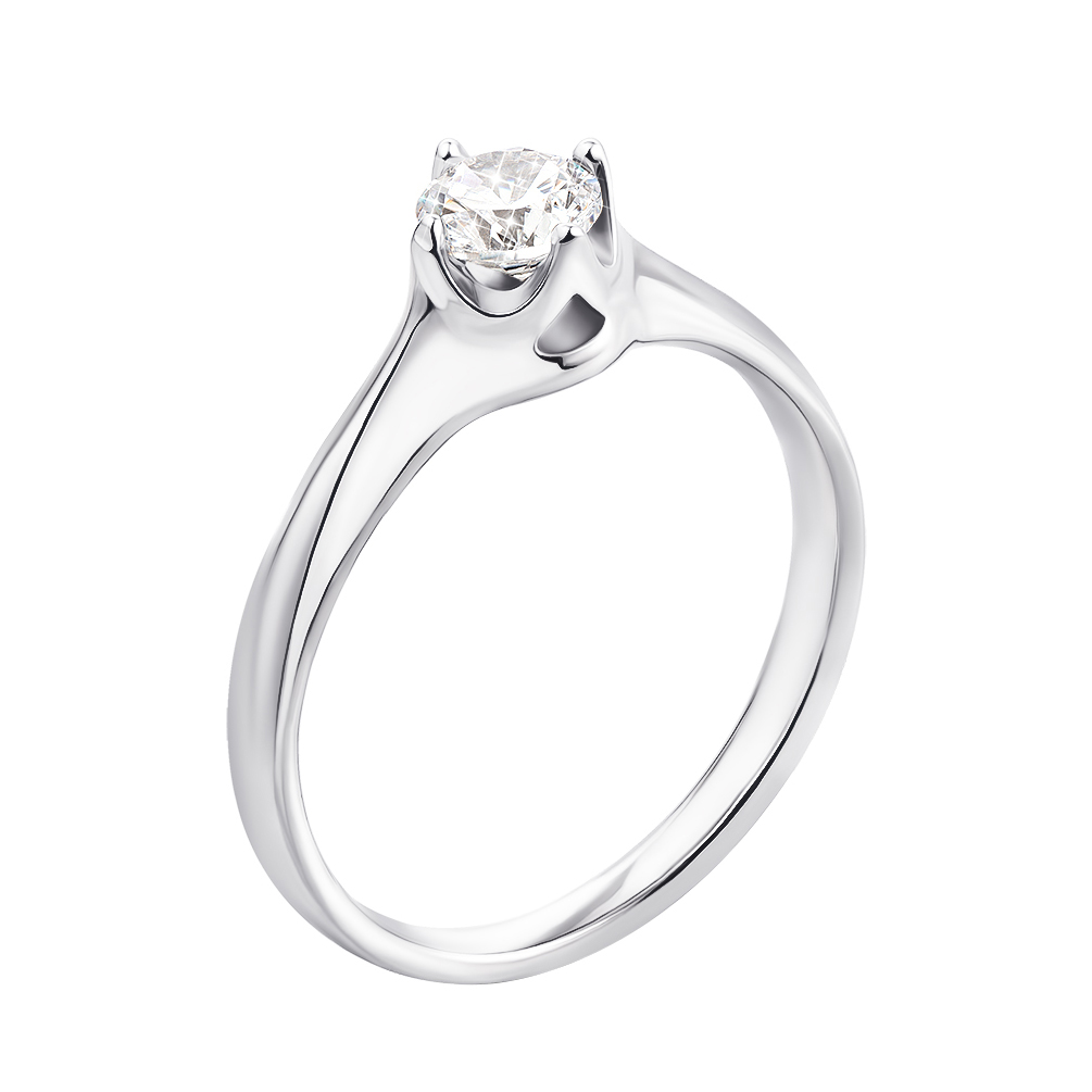 

Серебряное кольцо с фианитом 000126850 15.5 размера