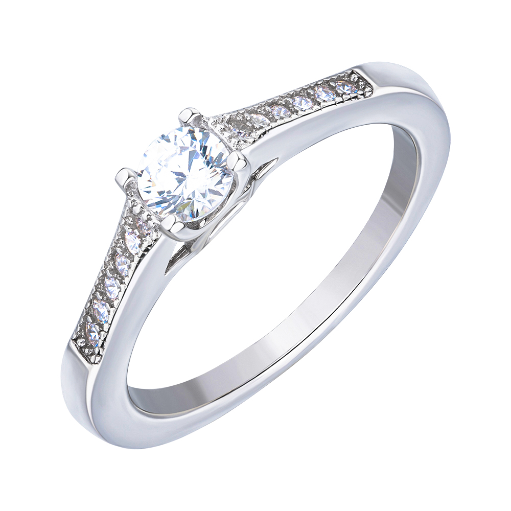 

Серебряное кольцо с фианитами 000147240 17 размера