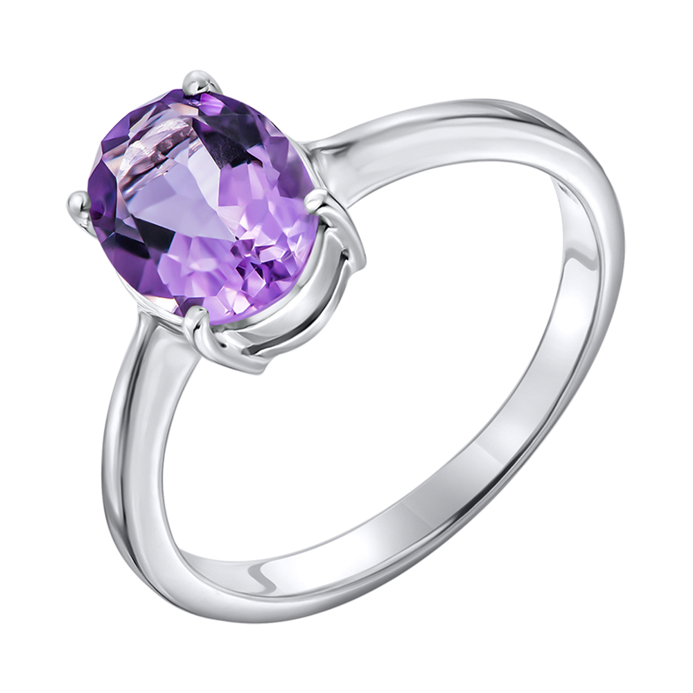 

Серебряное кольцо с аметистом 000117868 18 размера