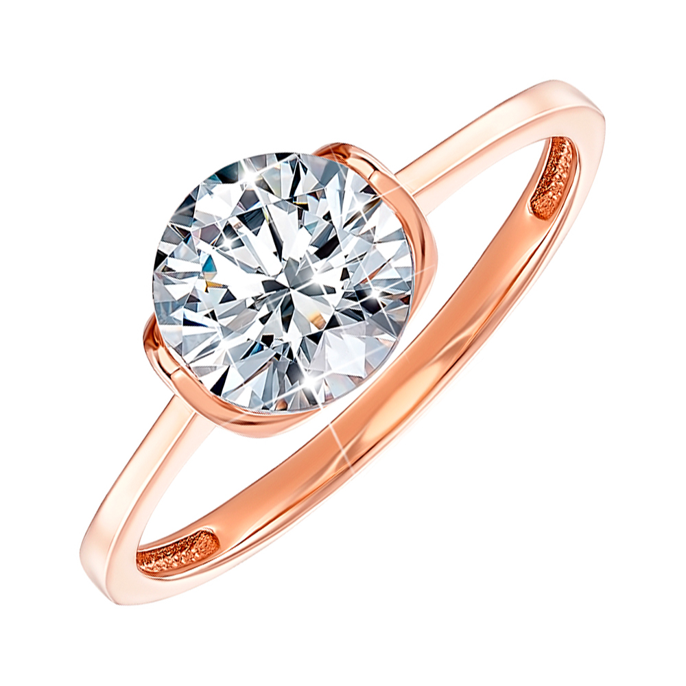 

Кольцо из красного золота с фианитом S Zirconia 000145850 17.5 размера