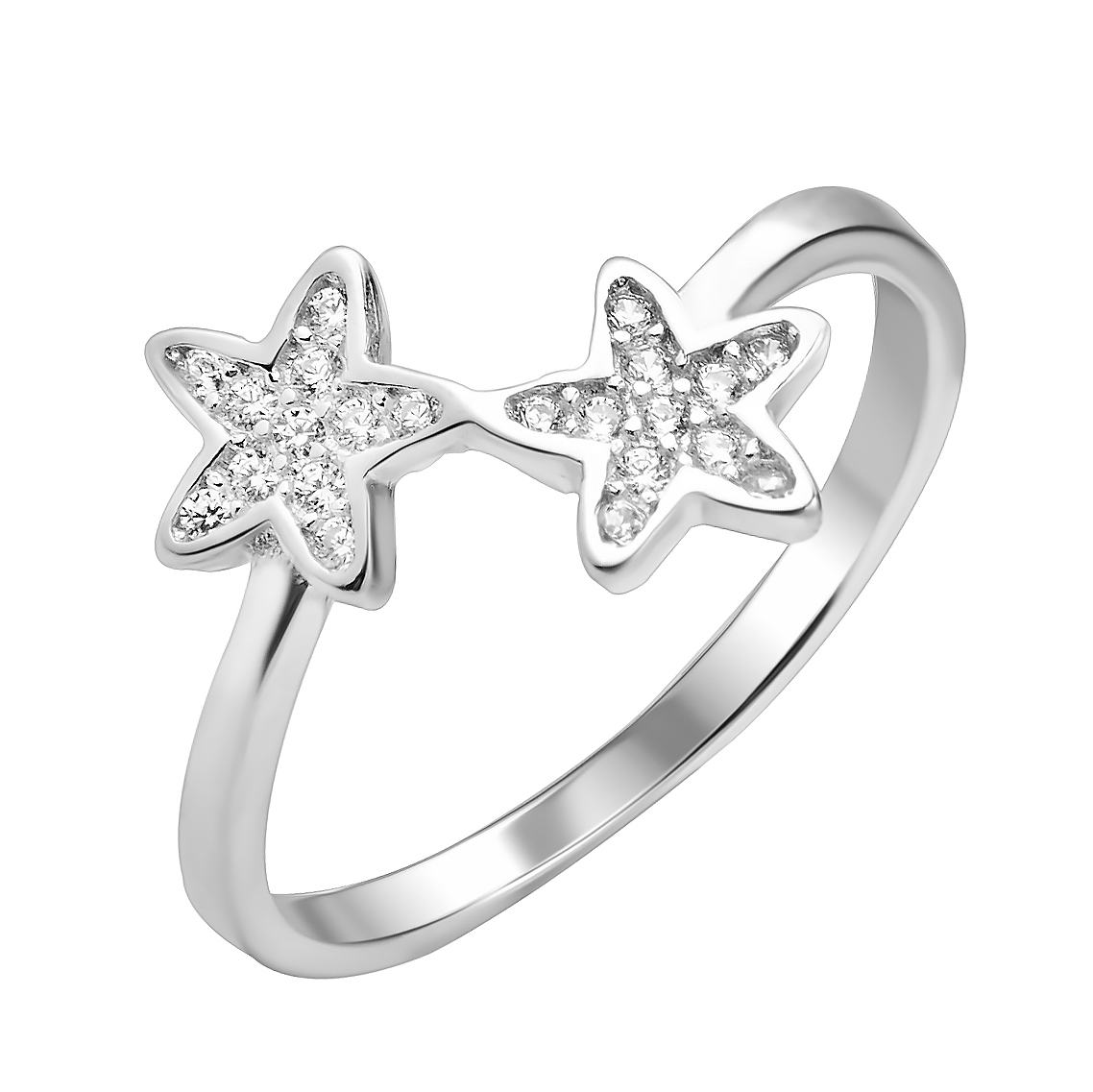 

Серебряное кольцо с фианитами 000112674 17.5 размера