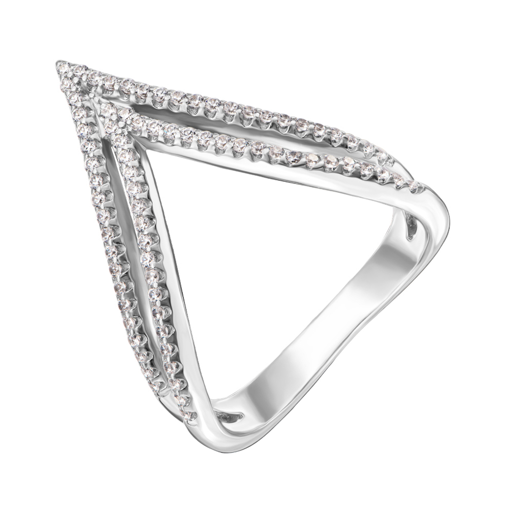 

Серебряное кольцо с фианитами 000134288 18 размера