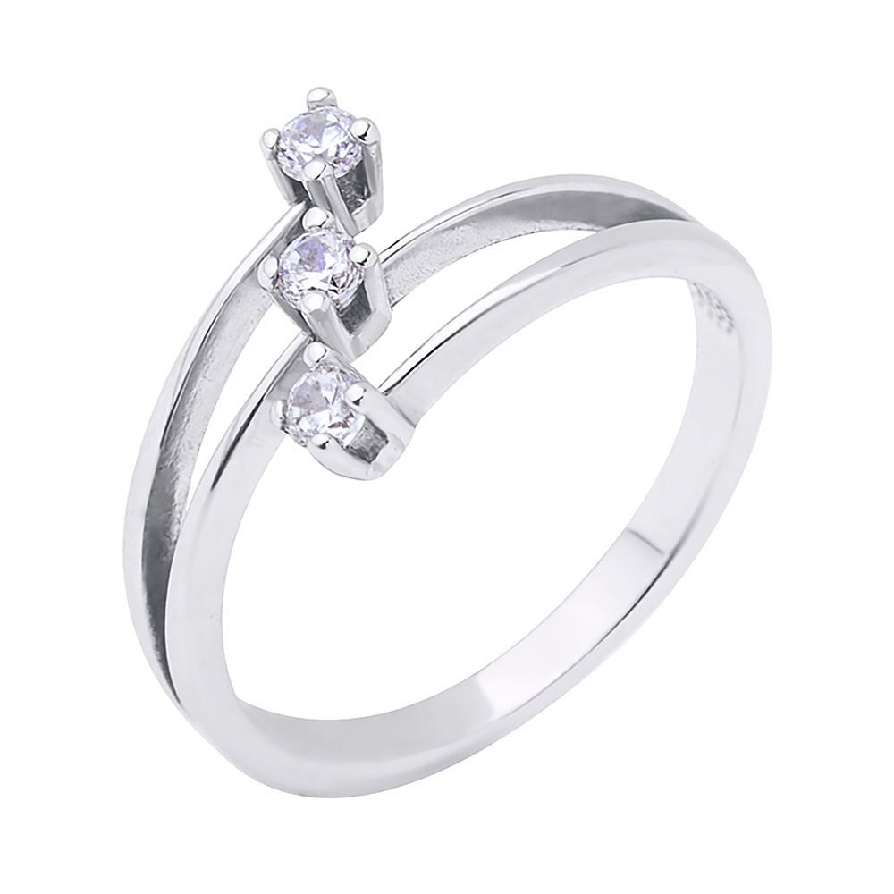 

Серебряное кольцо с фианитами 000117787 19 размера