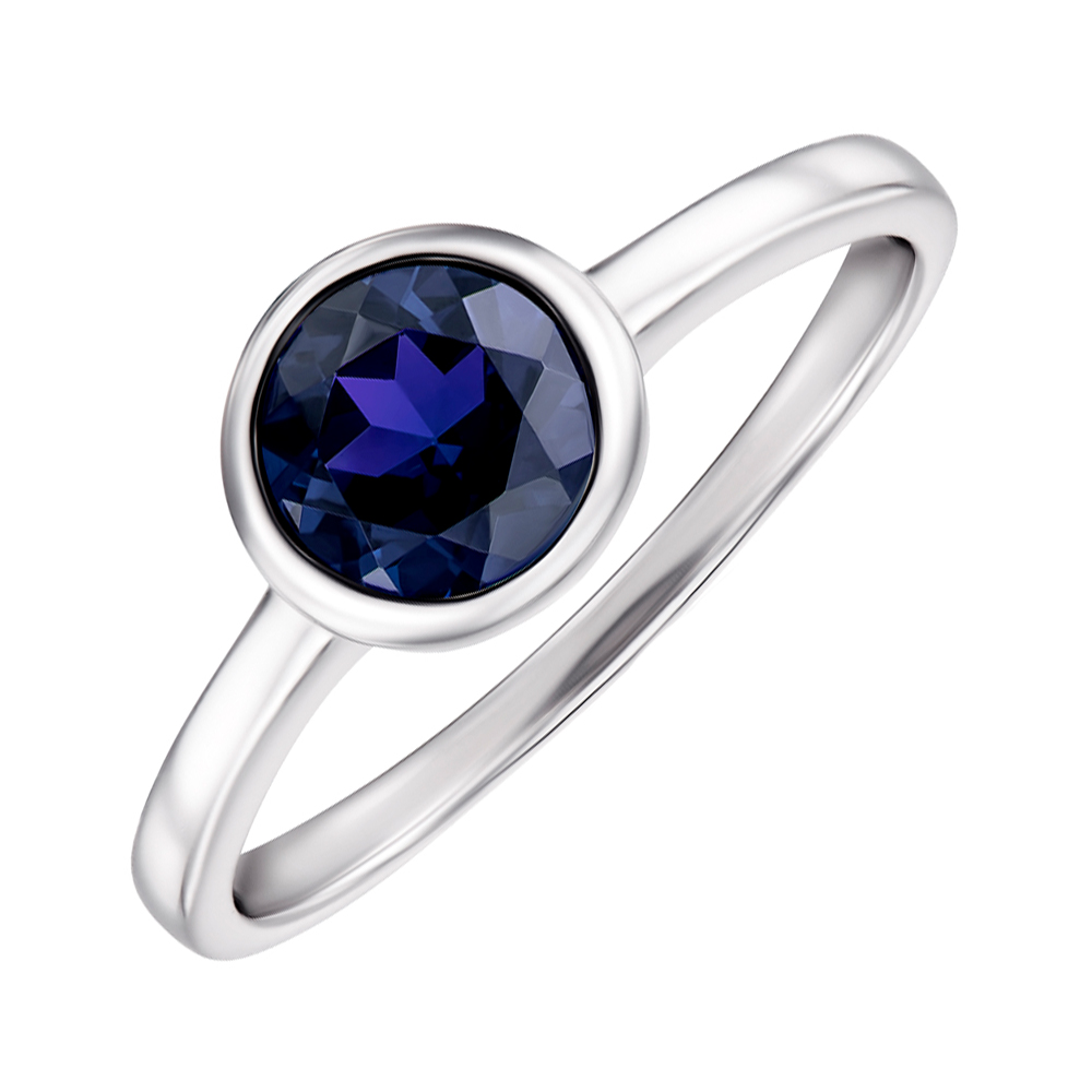 

Серебряное кольцо с сапфиром 000145064 18 размера