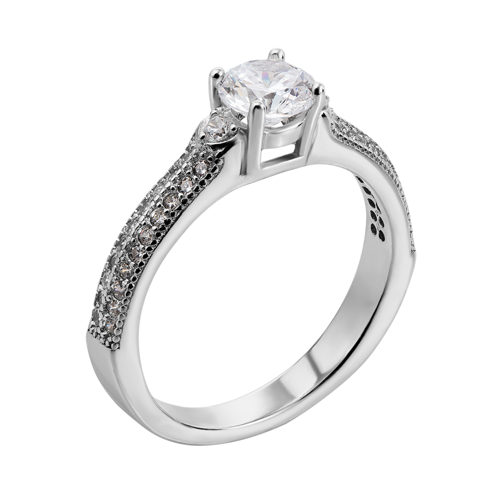 

Серебряное кольцо с фианитами 000134318 16 размера