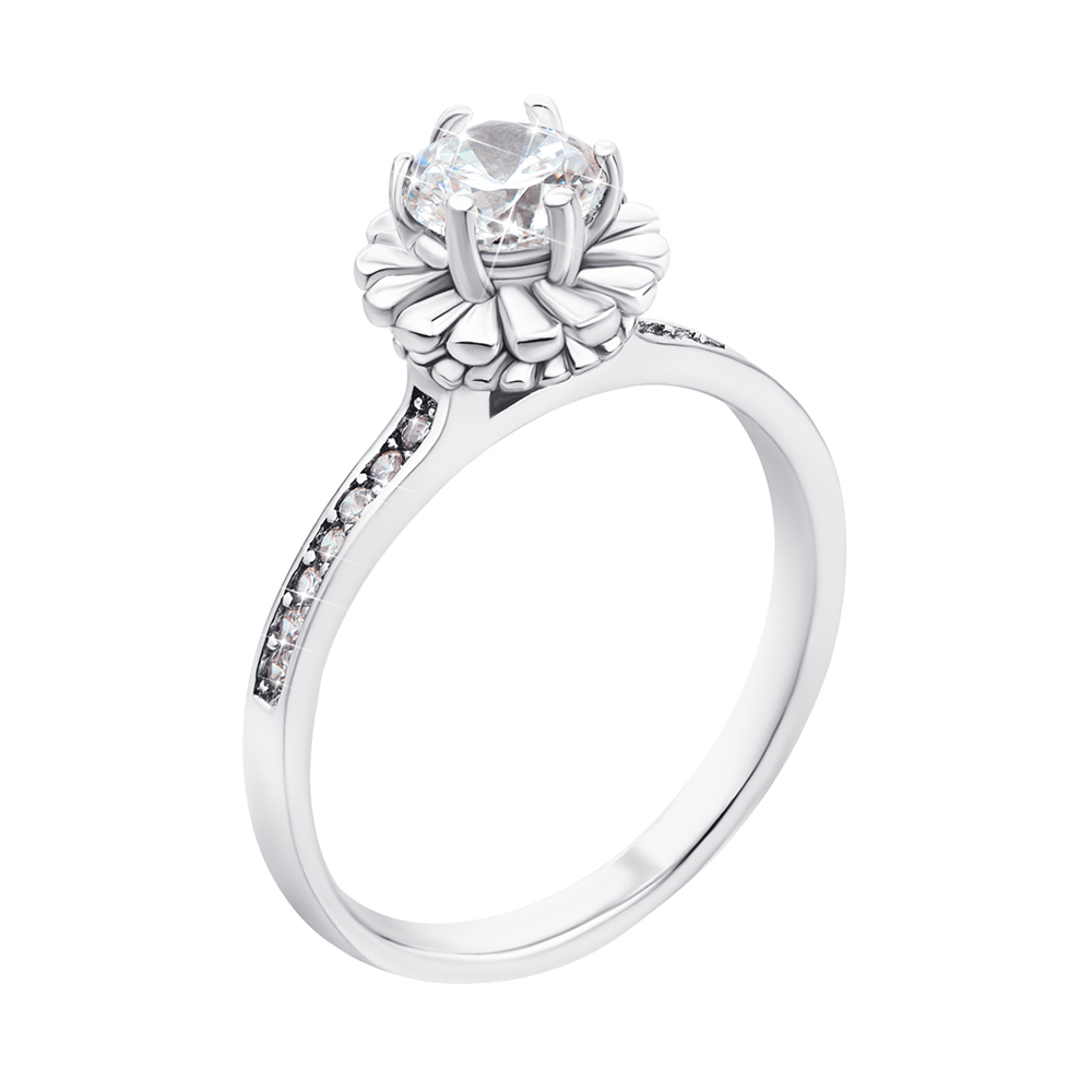 

Серебряное кольцо с фианитами 000122623 18 размера