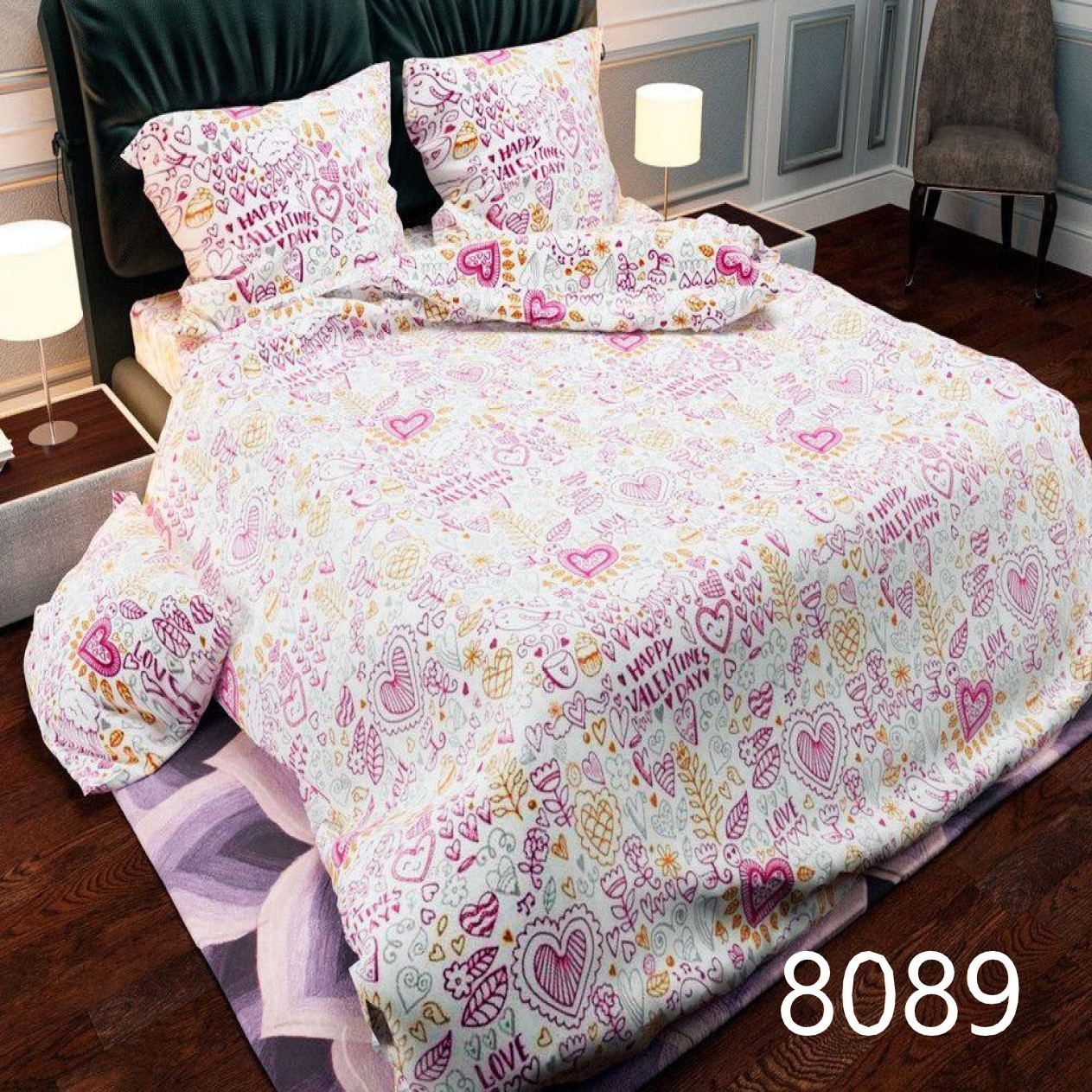 

Комплект постельного белья Pretty 8089 Двуспальный размер 180х220