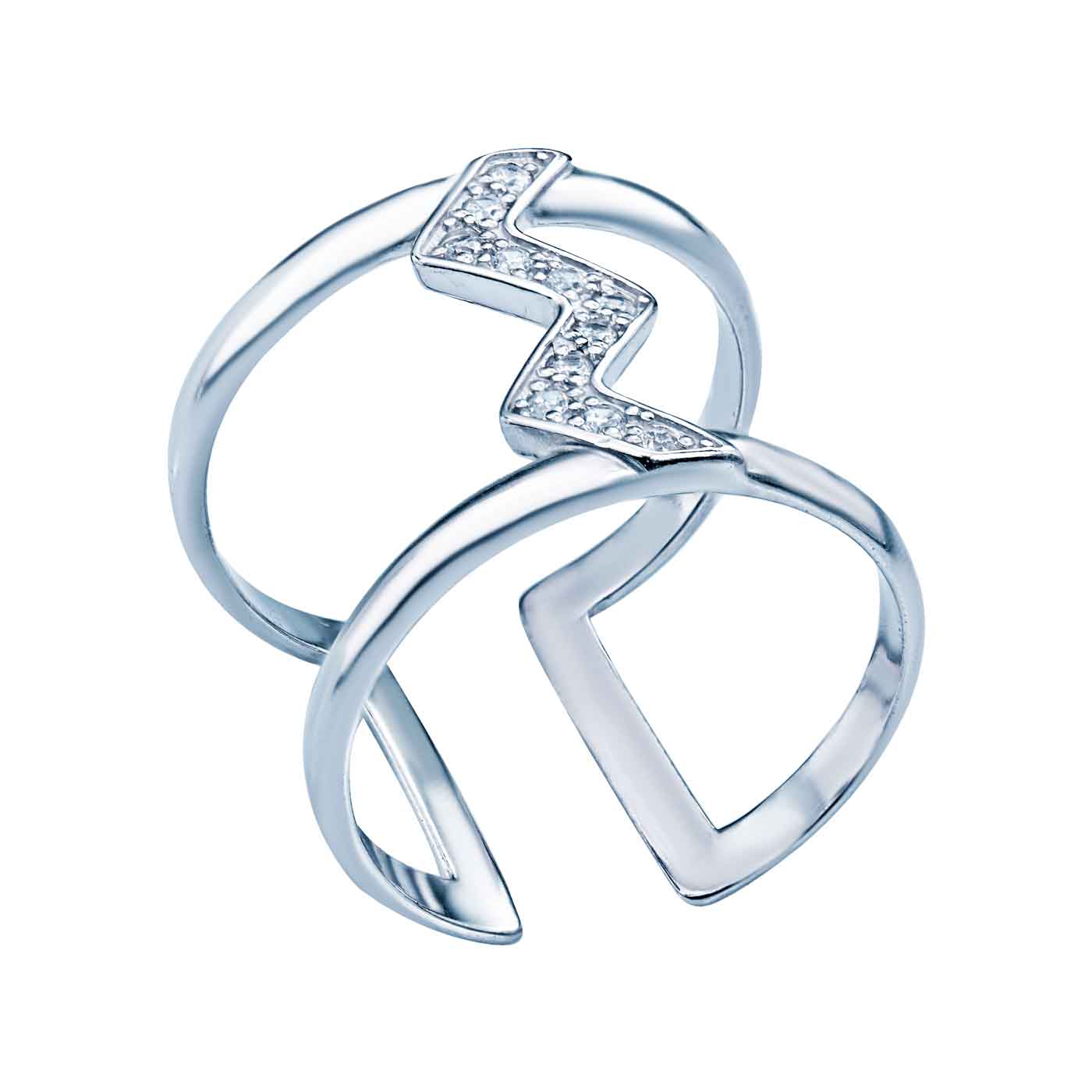 

Серебряное кольцо Миррима с фианитами 000047492 15 размера