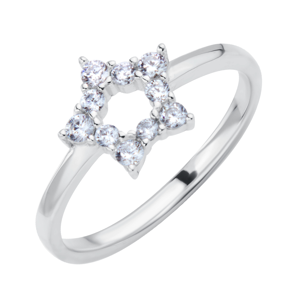

Серебряное кольцо с фианитами 000116341 18 размера
