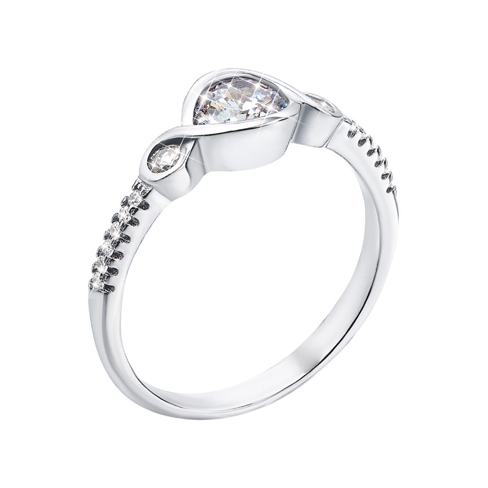

Серебряное кольцо с фианитами 000117770 16 размера