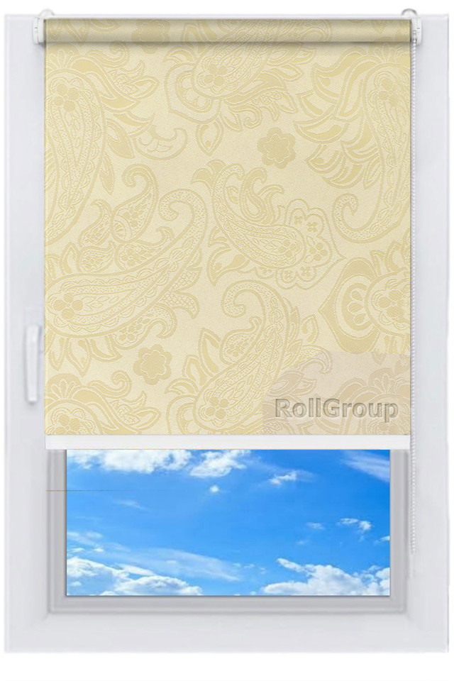 

Ролета тканевая Roll Group Бали 140х165 Слоновая кость 2236