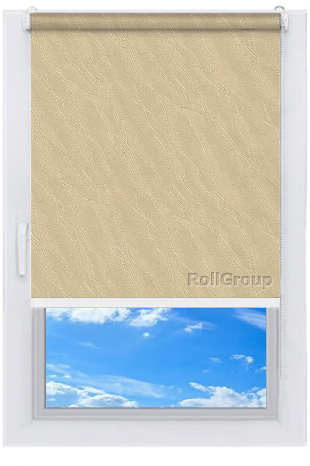 

Ролета тканевая Roll Group Вода 125х165 Слоновая кость 1839