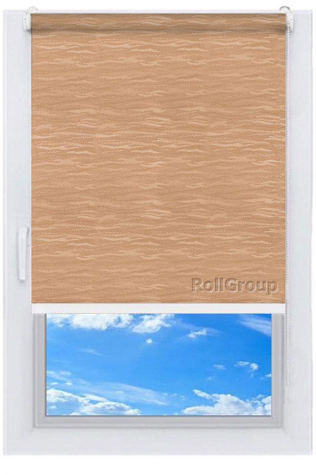 

Ролета тканевая Roll Group Лазурь 125х165 Какао 2076