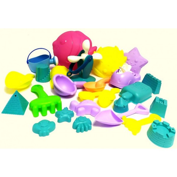 

Мягкий набор для песочницы Beach Toys с лейкой и мельницей 26 предметов (HG-773)