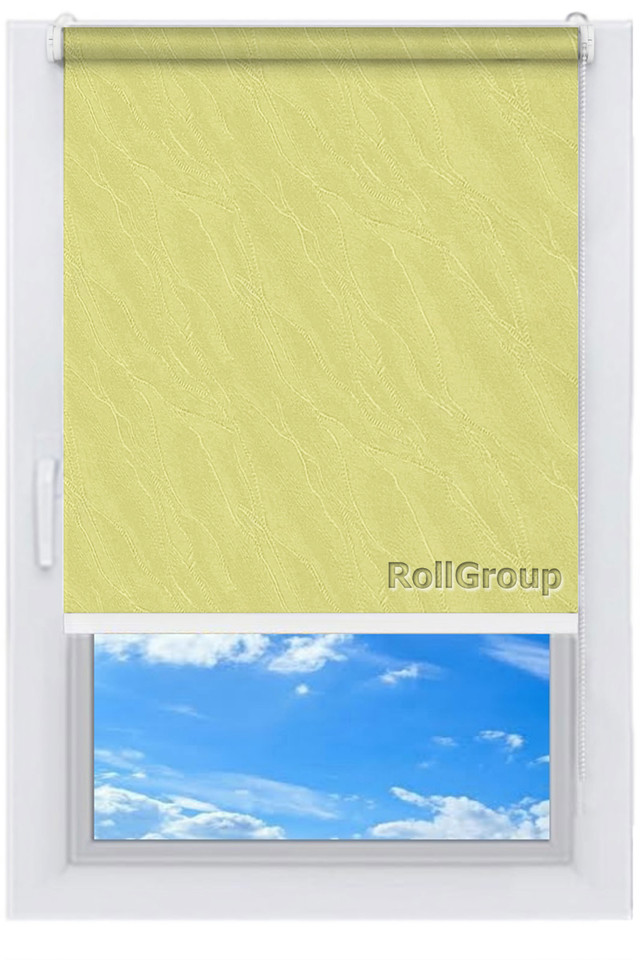 

Ролета тканевая Roll Group Вода 150х165 Желтый 2072