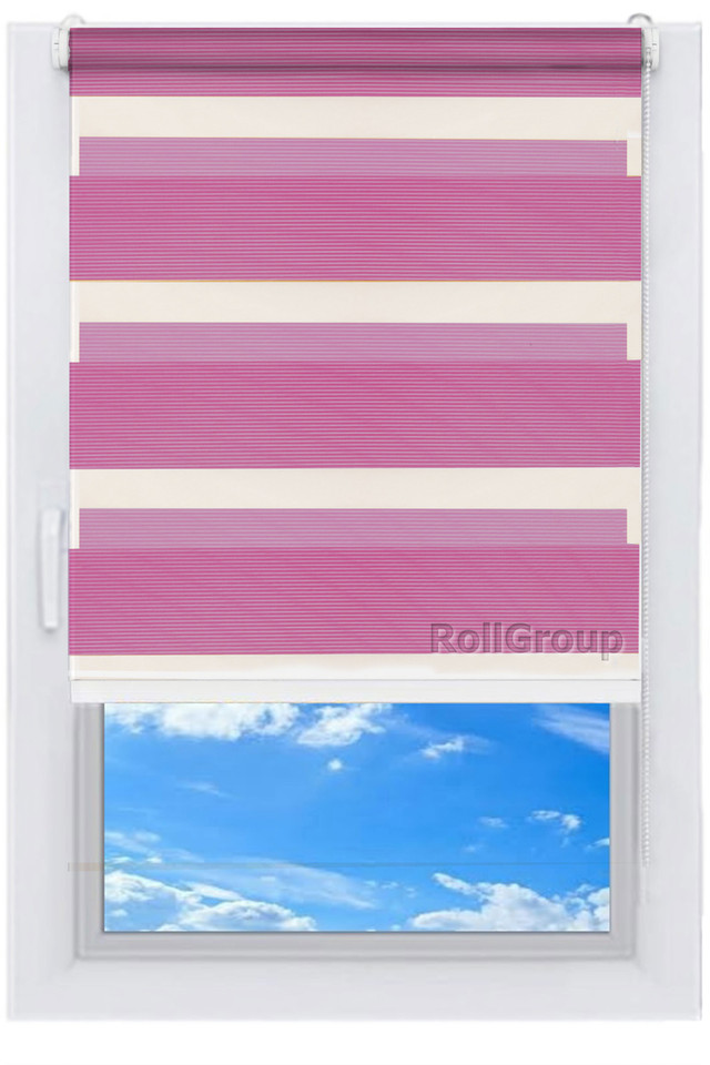 

Ролета тканевая Roll Group День-ночь 110х165 Сиреневый 601