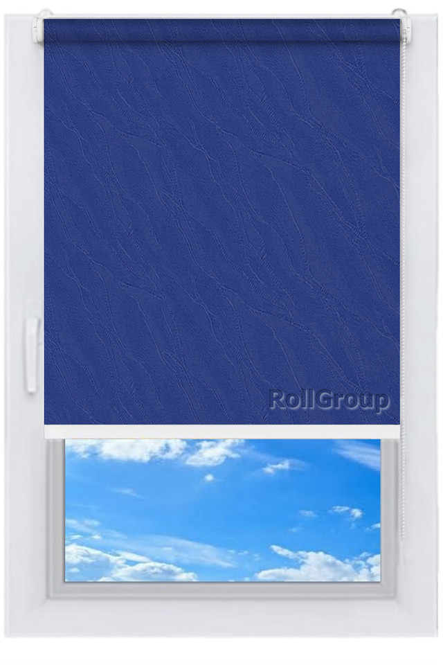 

Ролета тканевая Roll Group Вода 125х165 Синий 2090