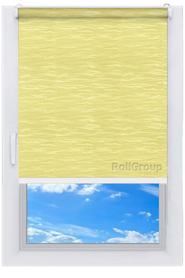 

Ролета тканевая Roll Group Лазурь 120х165 Желтый 2072