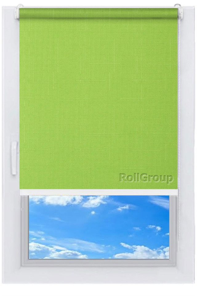 

Ролета тканевая Roll Group Лен 130х165 Зеленый 0873