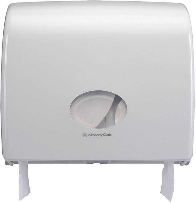 

Диспенсер для туалетной бумаги KIMBERLY CLARK PROFESSIONAL Aquarius на большой и малый рулоны (6991) белый