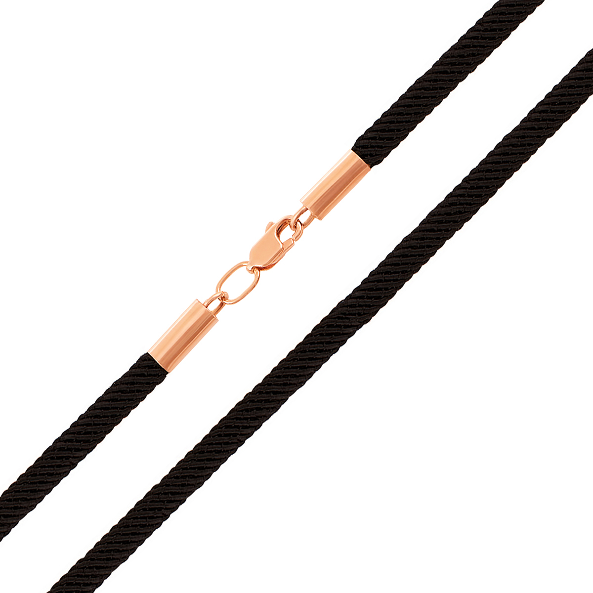 

Шелковый шнурок с золотой застежкой 000125987, 5мм 55 размера