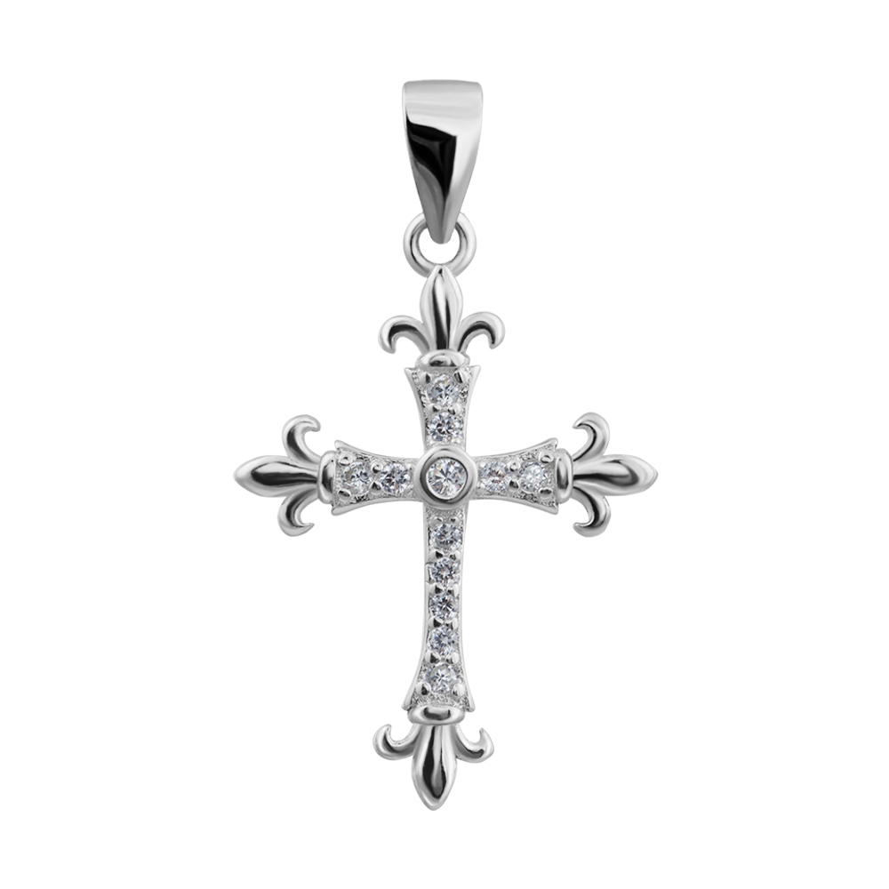 

Серебряный декоративный крестик 000132525