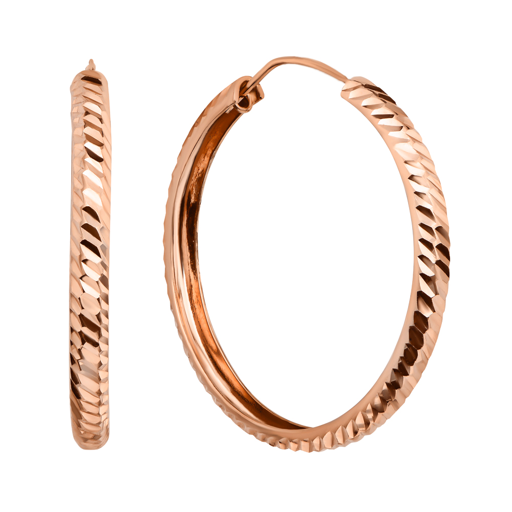 

Серьги-конго из красного золота, d 30mm 000122962