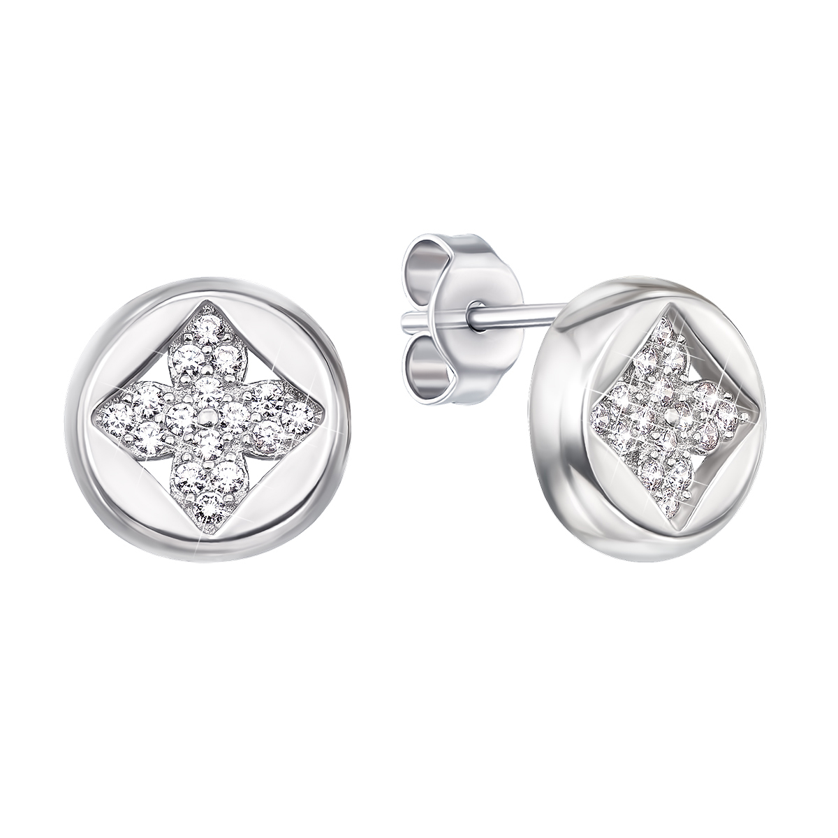 

Серебряные серьги с фианитами 000127119