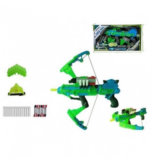 

​Арбалет A-Toys FJ516, патроны на присосках (светятся в темноте), ракеты, магазин, 55 * 9,5 * 30 см