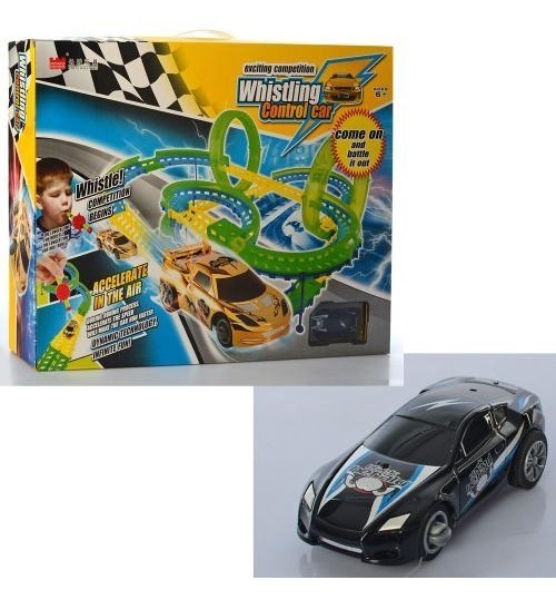 

​Трек автомобильный A-Toys 2237 с машинкой, реагирует на звук, 54-40,5-8 см