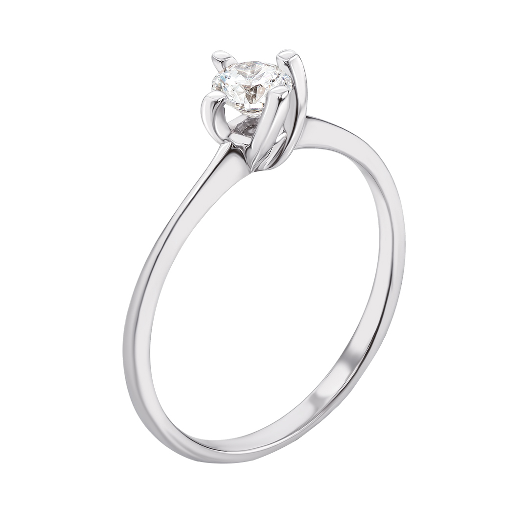 

Помолвочное кольцо из белого золота с цирконием Swarovski 000126399 16 размера
