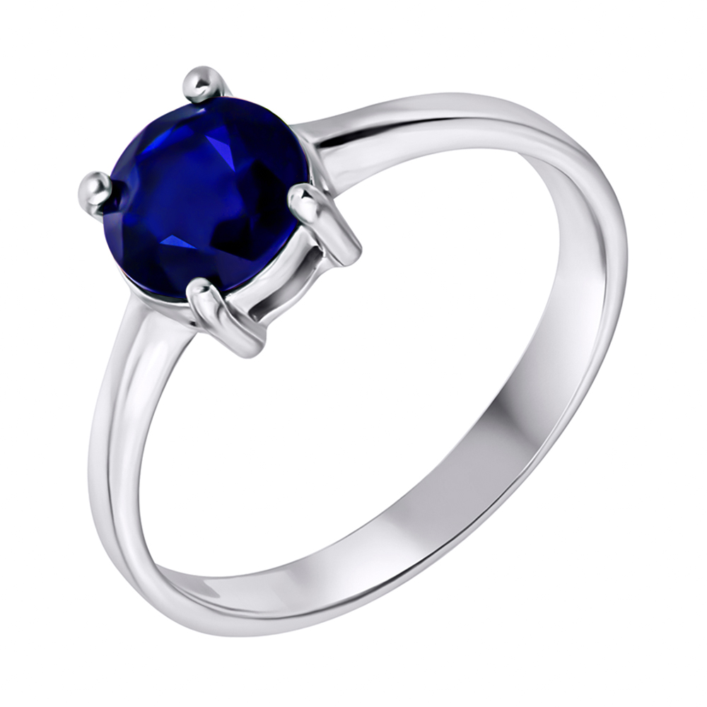 

Серебряное кольцо с сапфиром 000132472 17.5 размера